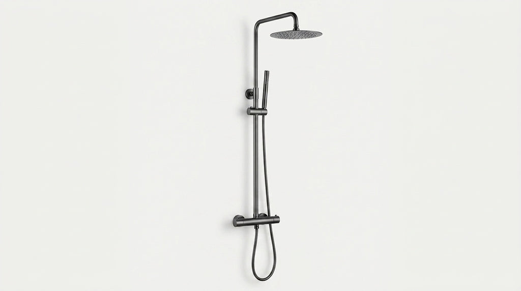 Colonne de douche thermostatique gris brossé Cassis