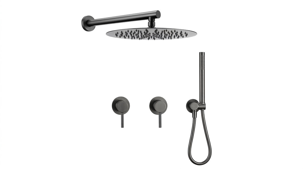 Colonne de douche encastrable gris brossé Éze