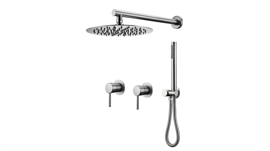 Colonne de douche encastrable nickel brossé Éze