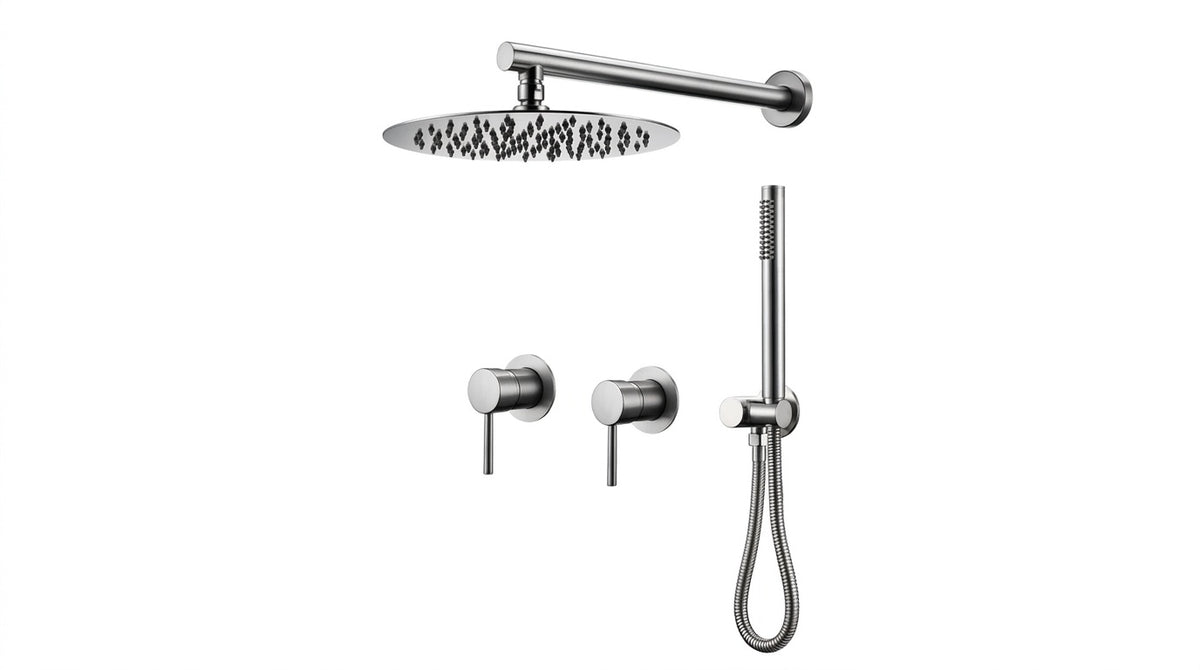Colonne de douche encastrable nickel brossé Éze