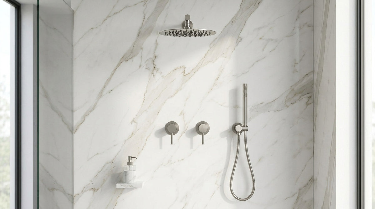 Colonne de douche encastrable nickel brossé Éze — vue 2