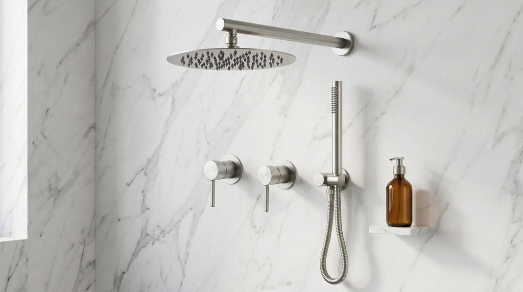 Colonne de douche encastrable nickel brossé Éze — vue 3