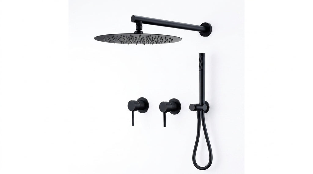 Colonne de douche encastrable noir mat Éze
