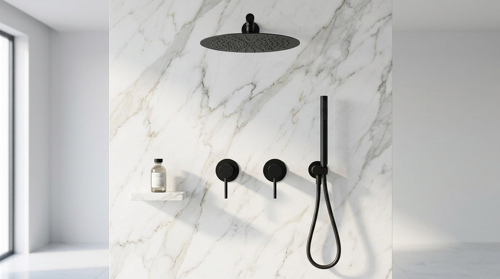 Colonne de douche encastrable noir mat Éze — vue 2
