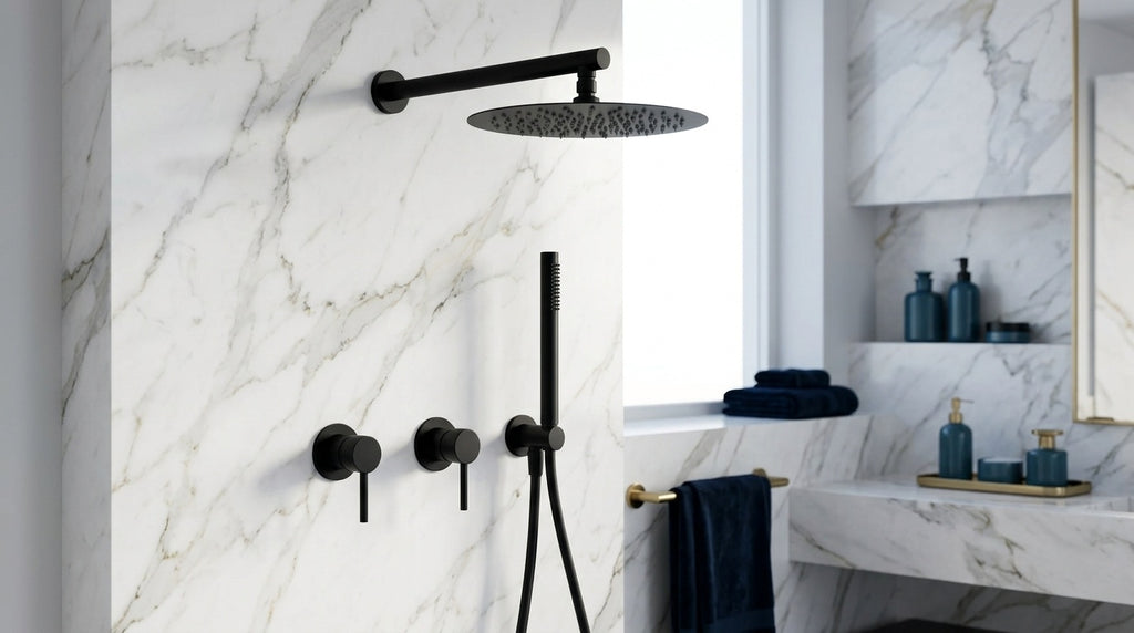 Colonne de douche encastrable noir mat Éze — vue 3