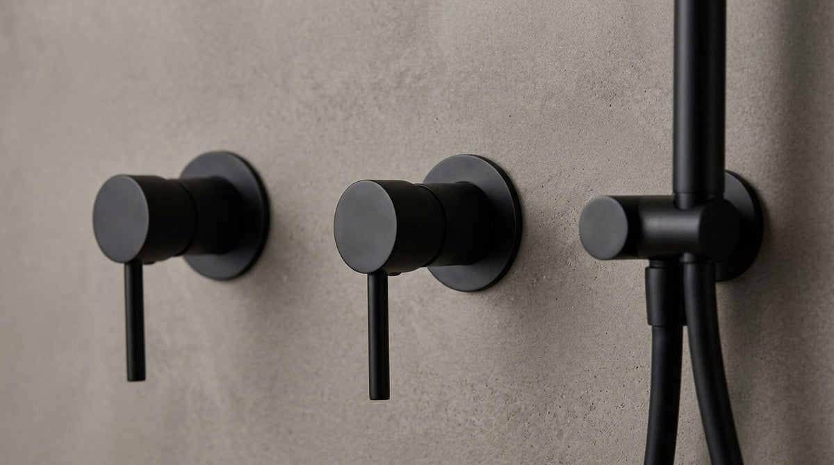 Colonne de douche encastrable noir mat Éze — vue 5