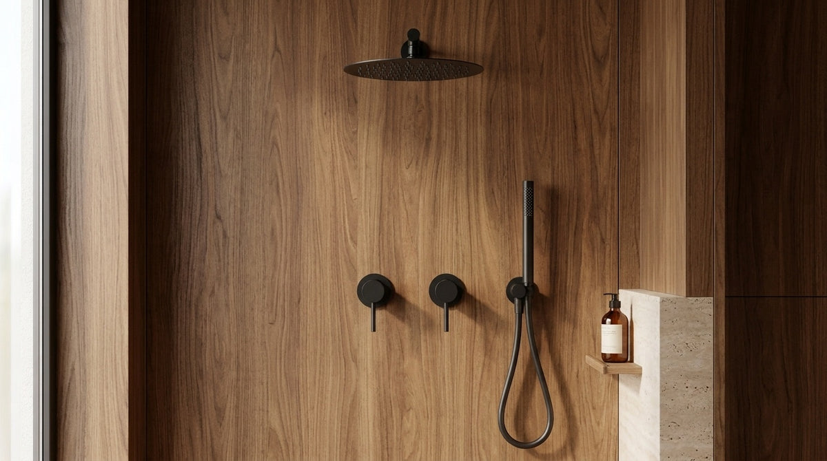 Colonne de douche encastrable noir mat Éze — vue 4
