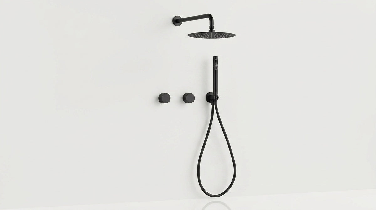 Colonne de douche encastrable noir mat Garoupe