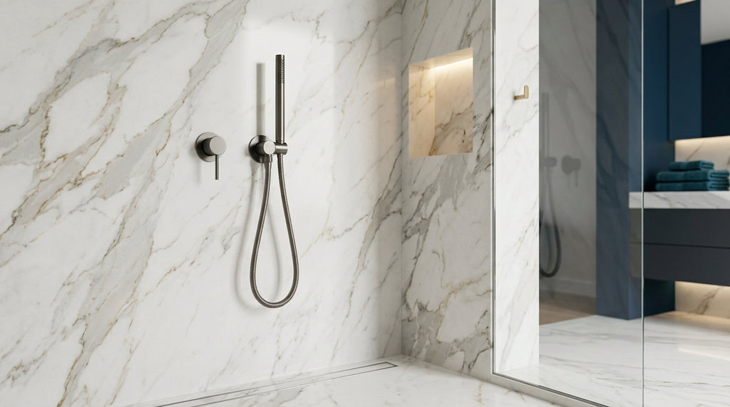 Mitigeur de douche encastré gris brossé Piana — vue 2