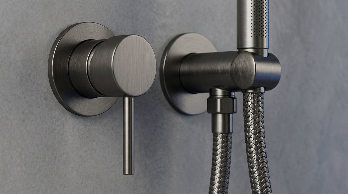 Mitigeur de douche encastré gris brossé Piana — vue 3