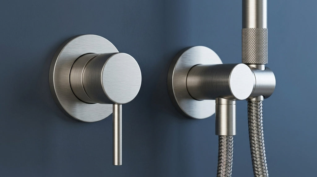Mitigeur de douche encastré nickel brossé Piana — vue 3