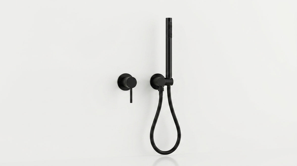 Mitigeur de douche encastré noir mat Piana