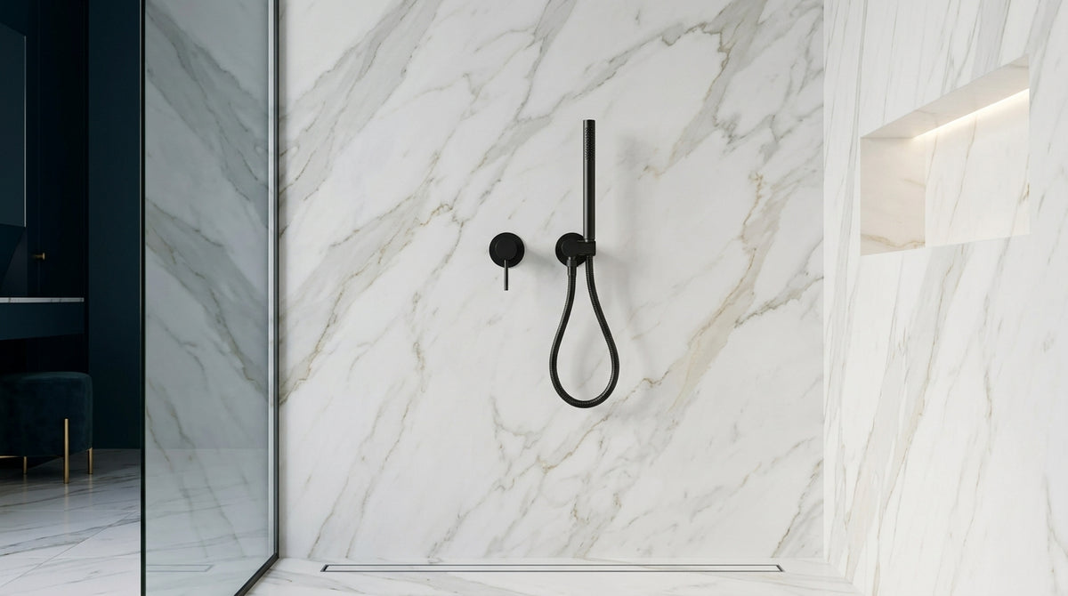 Mitigeur de douche encastré noir mat Piana — vue 4
