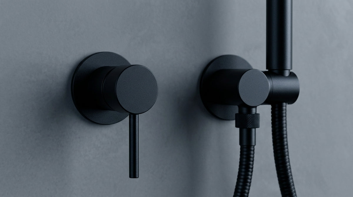 Mitigeur de douche encastré noir mat Piana — vue 3