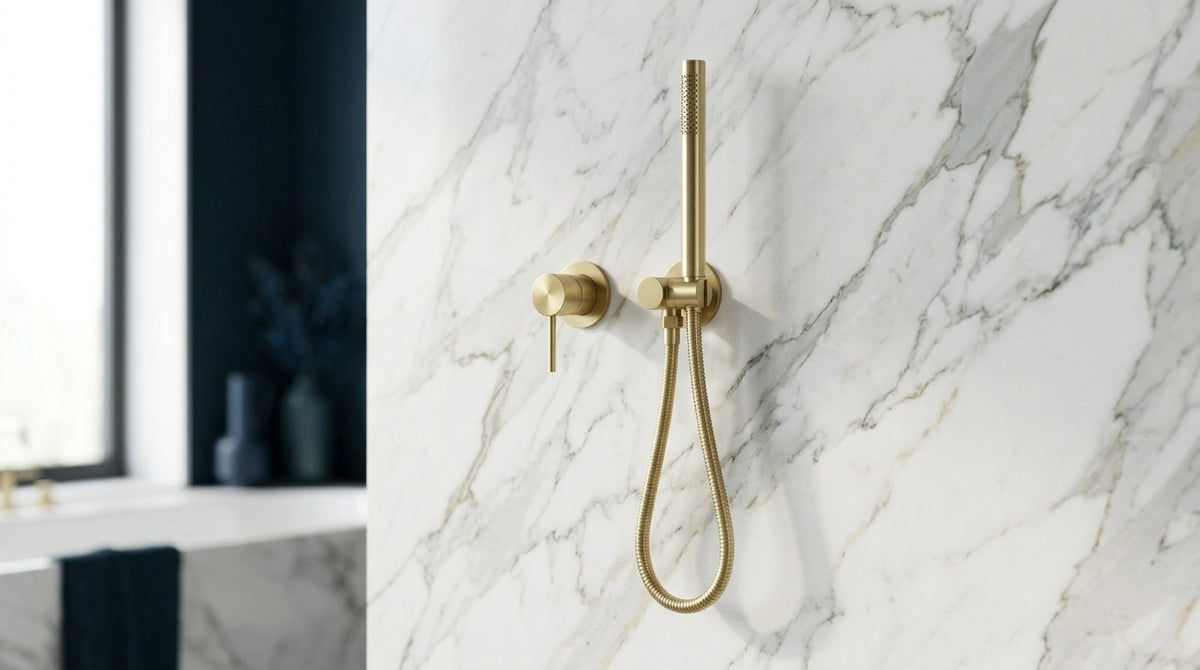Mitigeur de douche encastré or brossé Piana — vue 2