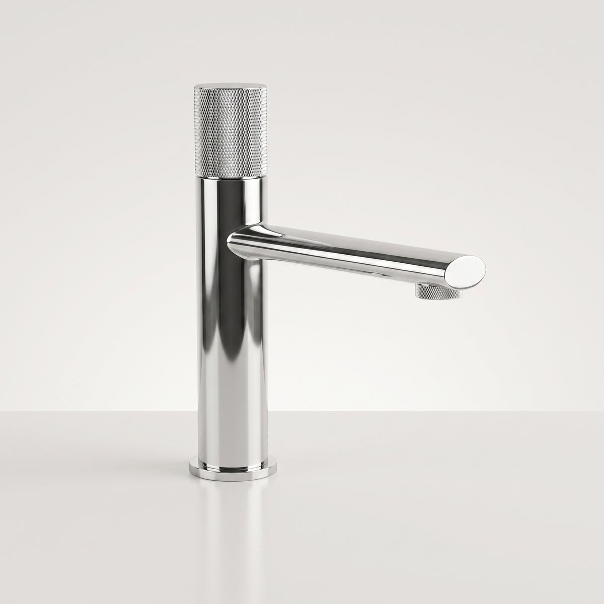 Mitigeur lavabo moleté chrome poli Sanary