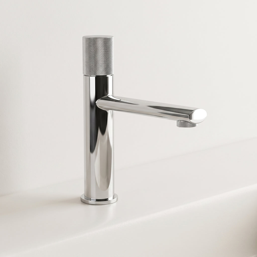 Mitigeur lavabo moleté chrome poli Sanary — vue 2