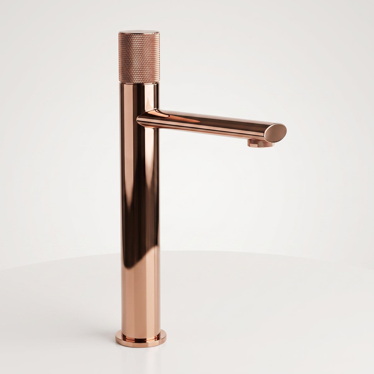 Mitigeur lavabo moleté or rose poli Sanary