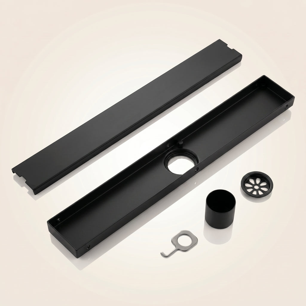 Caniveau de douche noir mat Liamone — vue 2