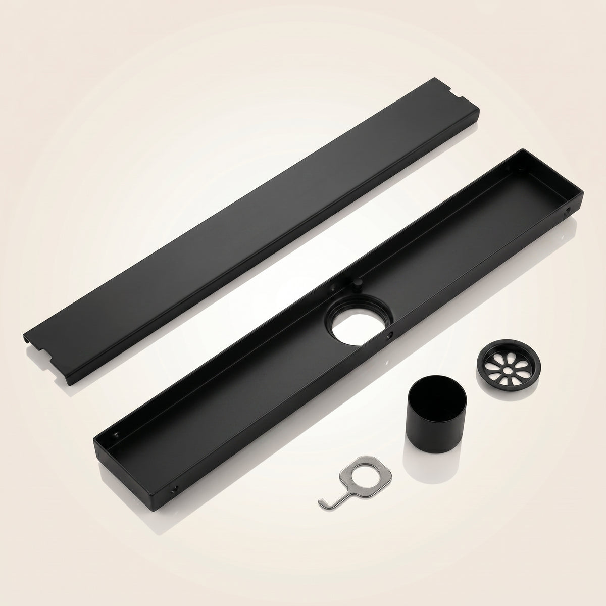 Caniveau de douche noir mat Liamone — vue 2