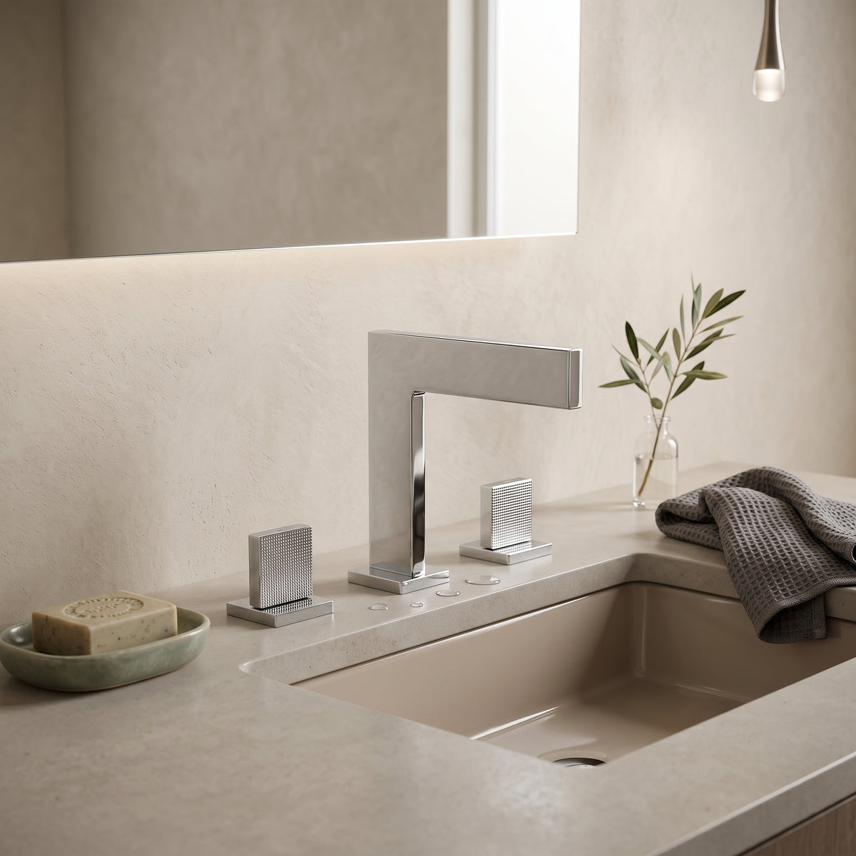 Mélangeur lavabo 3 trous chrome poli Lavandou — vue 2