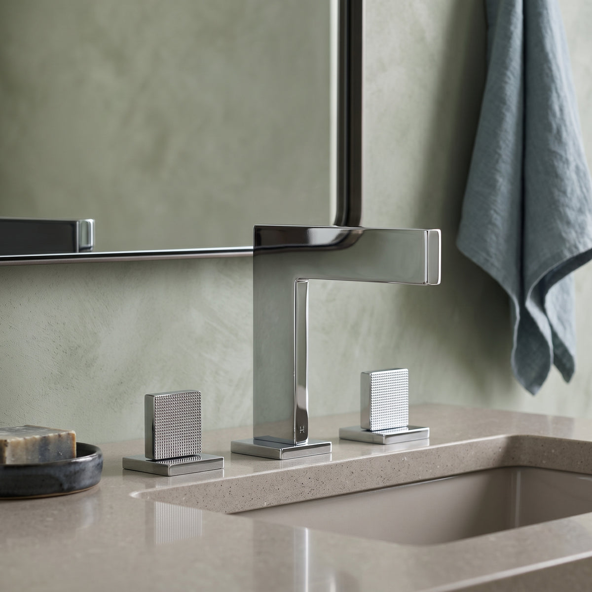 Mélangeur lavabo 3 trous chrome poli Lavandou — vue 3