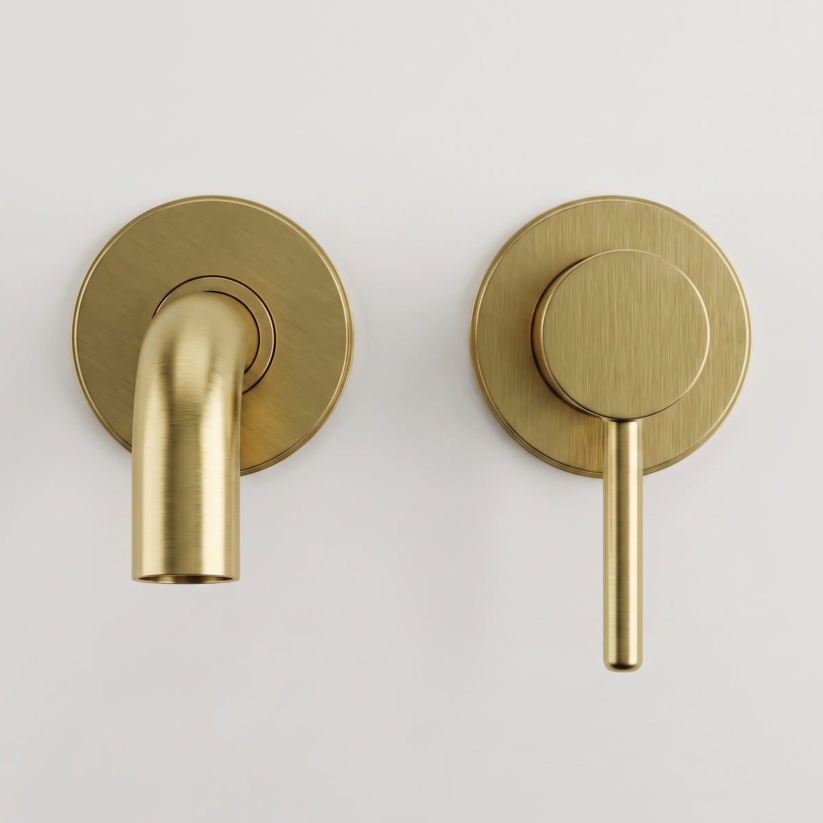 Mitigeur lavabo encastré or brossé Menton — vue 2