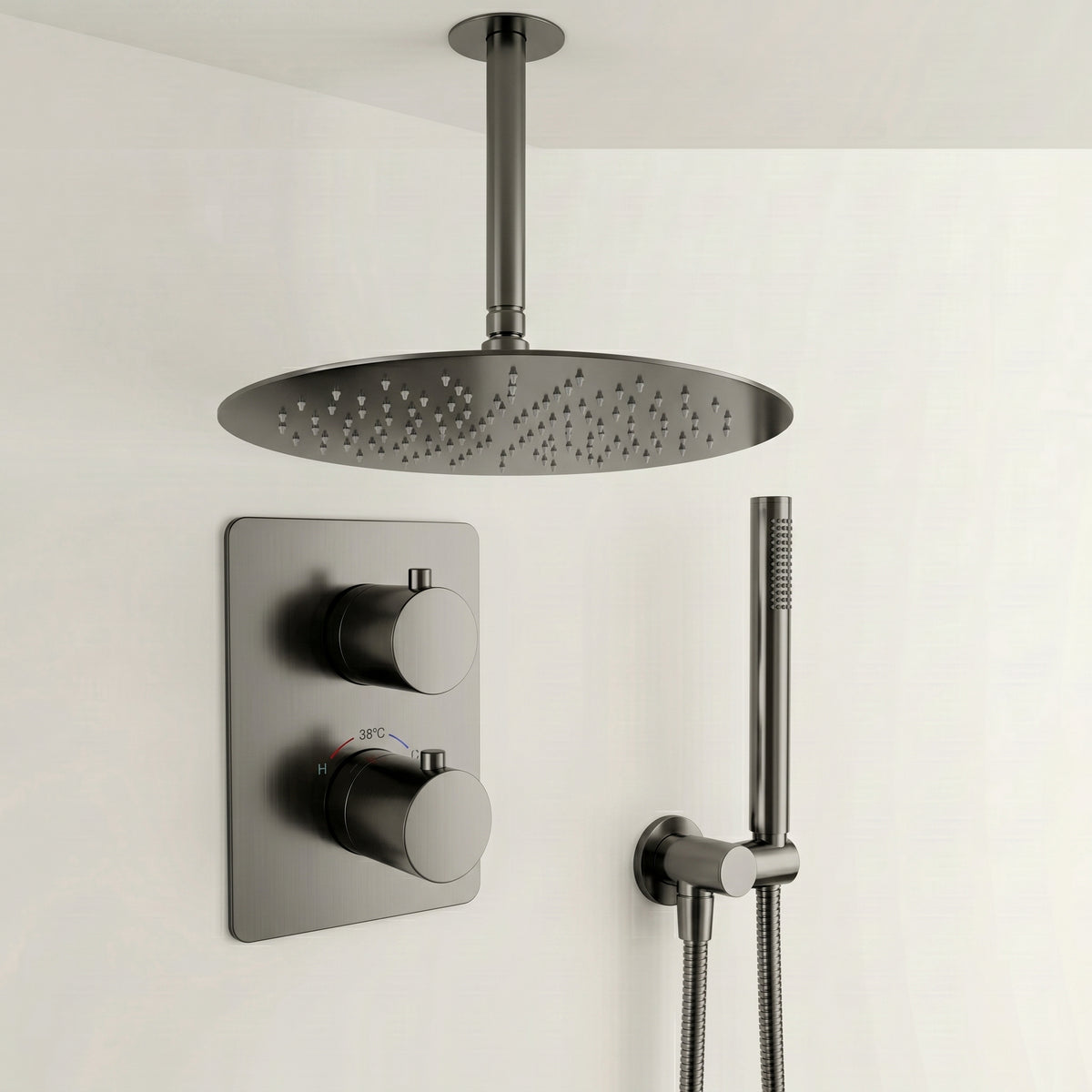 Colonne de douche encastrable gris brossé Estérel — vue 16