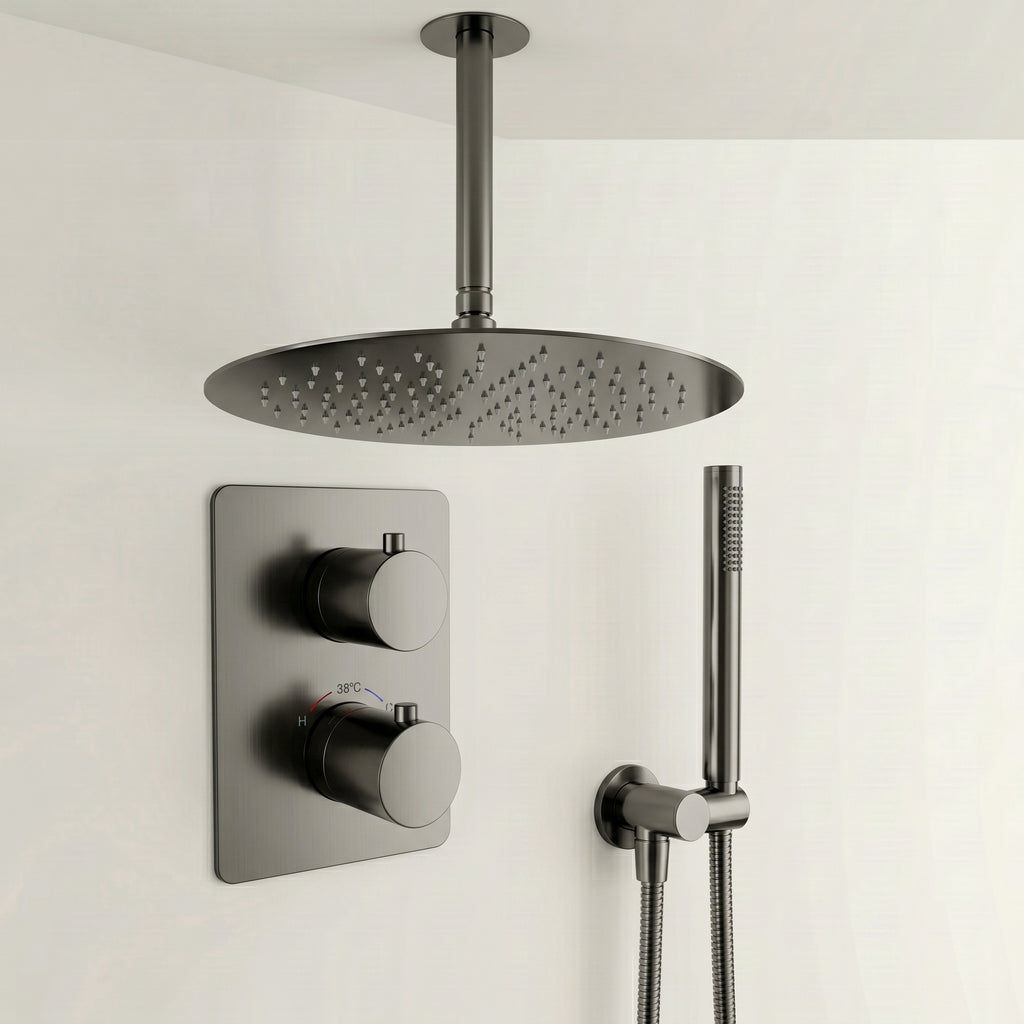 Colonne de douche encastrable gris brossé Estérel — vue 10