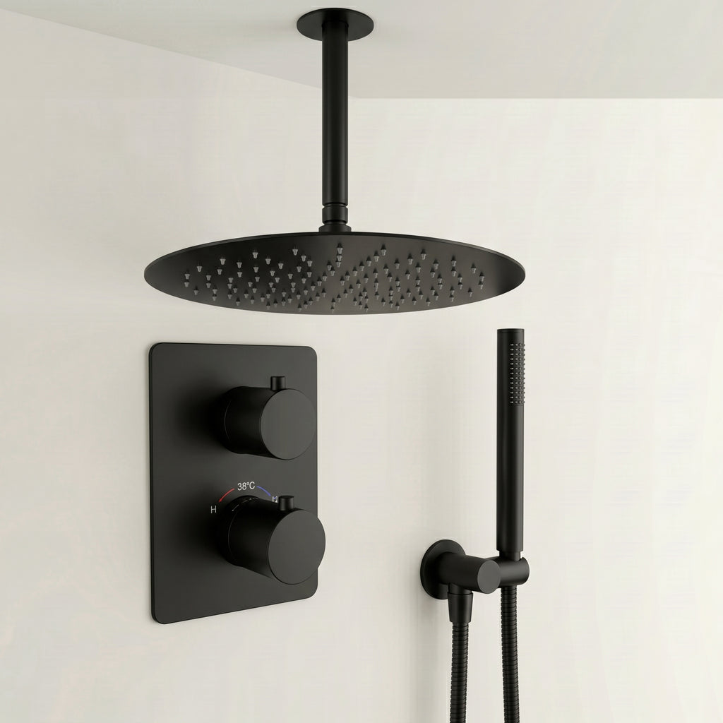 Colonne de douche encastrable noir mat Estérel — vue 14