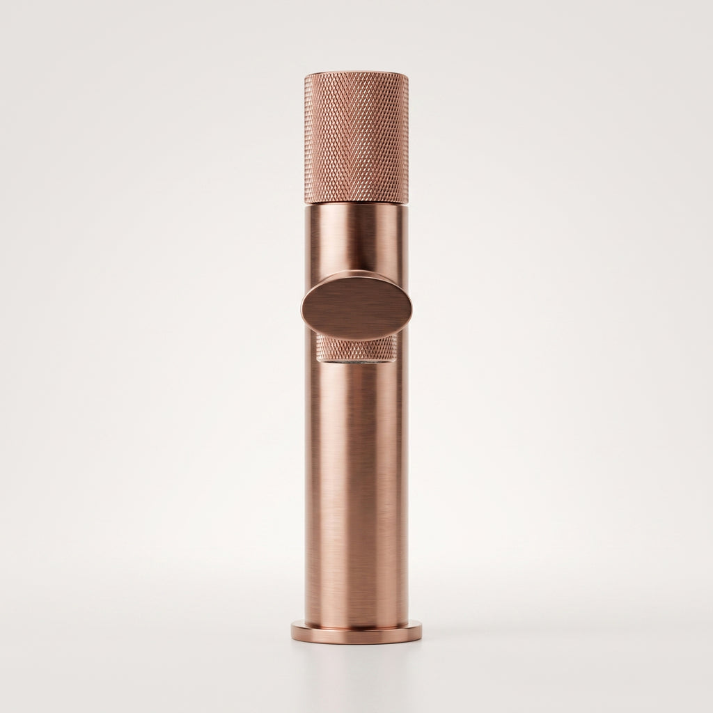 Mitigeur lavabo moleté or rose brossé Sanary — vue 2