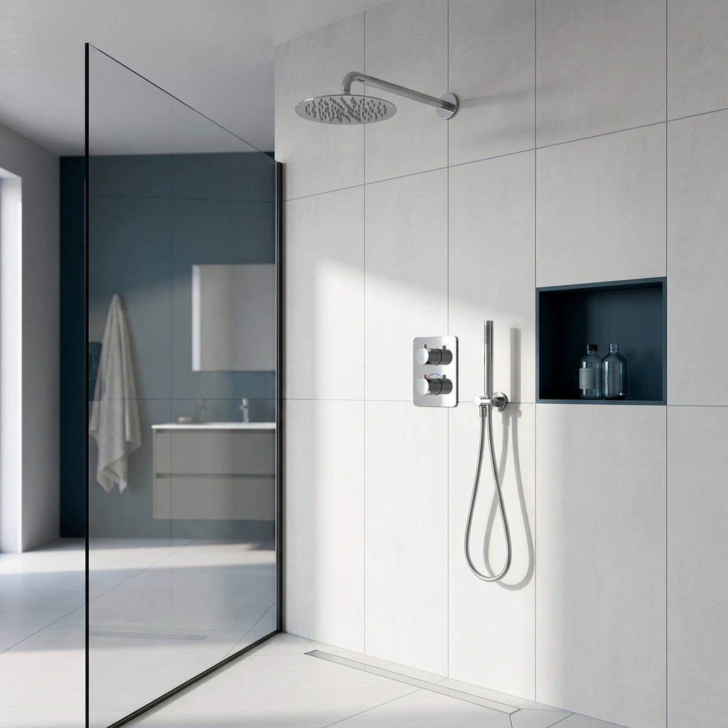 Colonne de douche encastrable chrome poli Estérel — vue 3