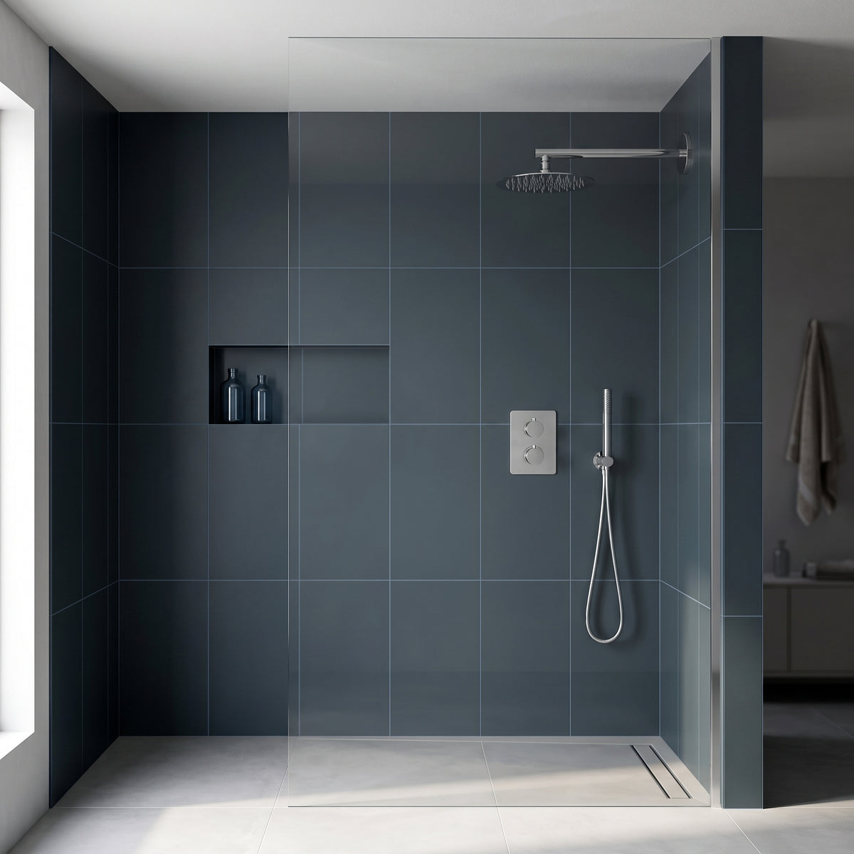 Colonne de douche encastrable chrome poli Estérel — vue 4