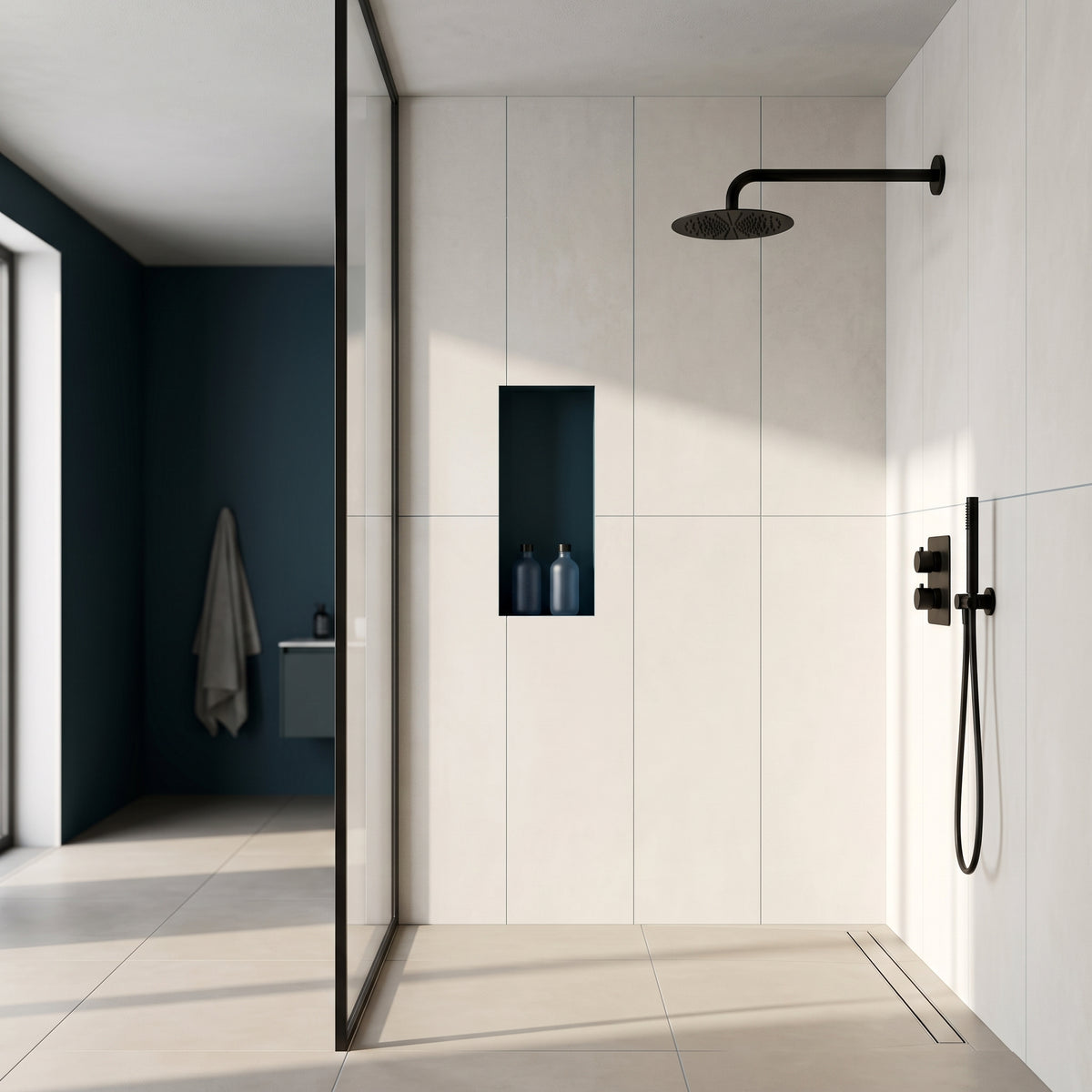 Colonne de douche encastrable noir mat Estérel — vue 3