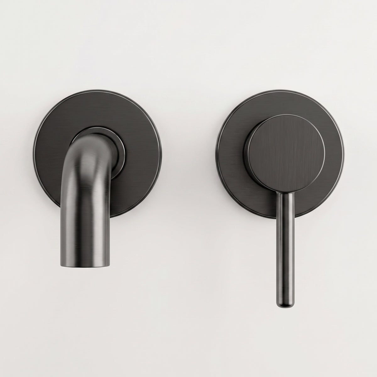 Mitigeur lavabo encastré gris brossé Menton — vue 2