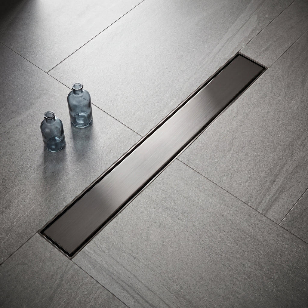 Caniveau de douche gris brossé Liamone — vue 3