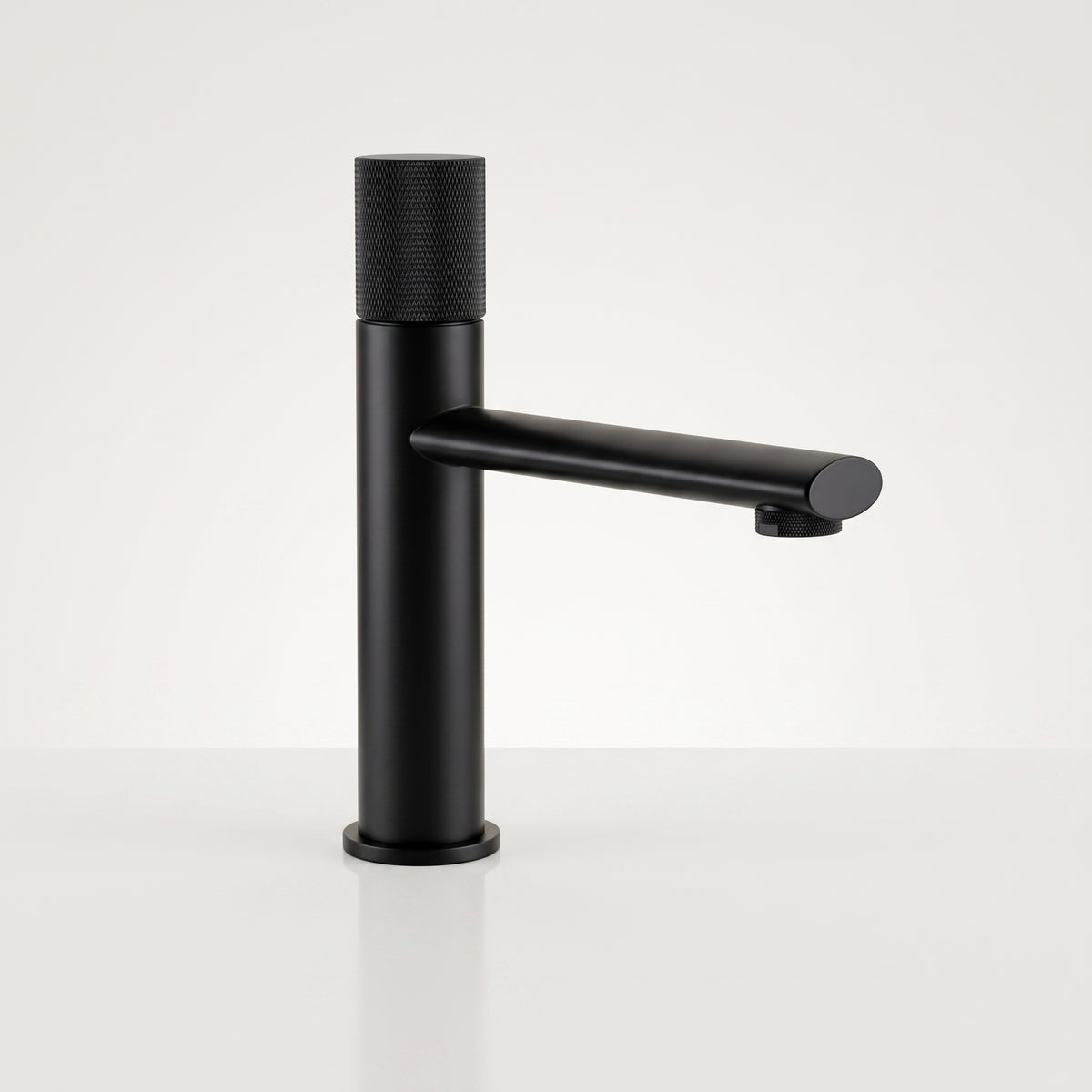 Mitigeur lavabo moleté noir mat Sanary