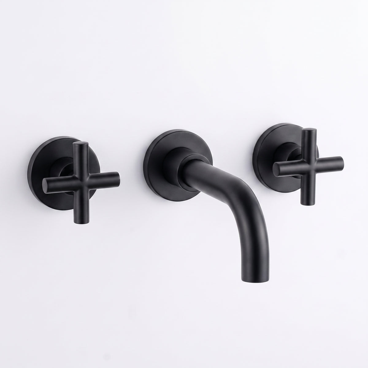 Mélangeur lavabo mural noir mat Ferrat