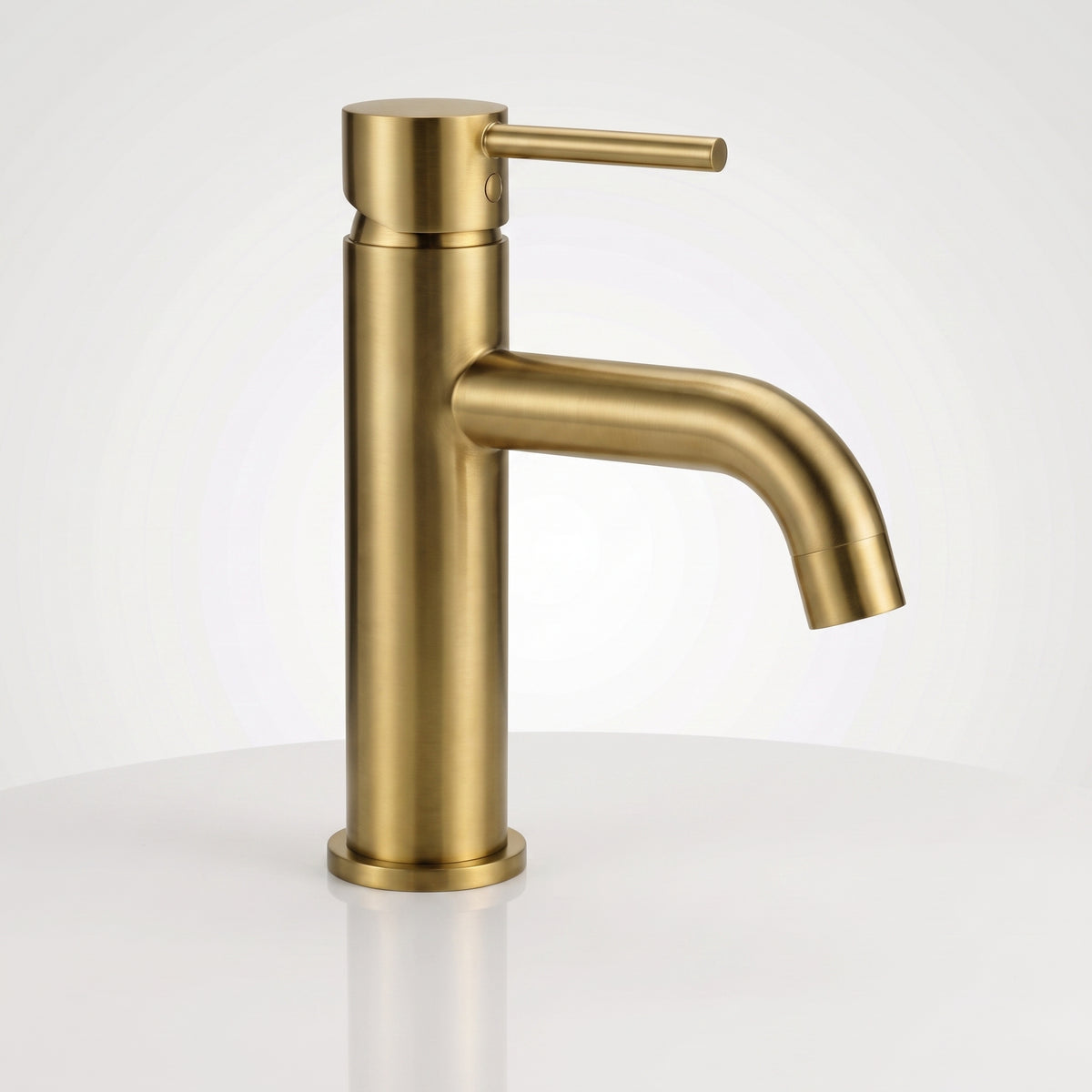 Mitigeur lavabo sur plan or brossé Salis
