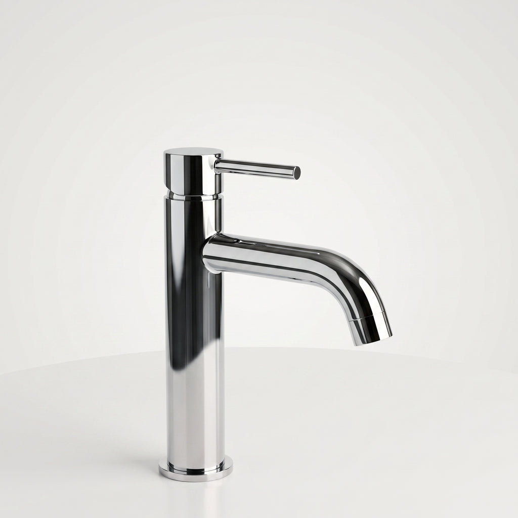 Mitigeur lavabo sur plan chrome poli Salis