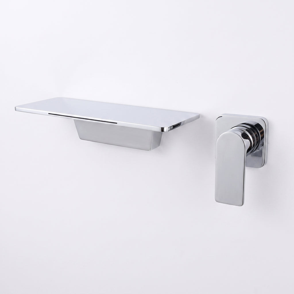 Mitigeur lavabo mural cascade chrome poli Sperone