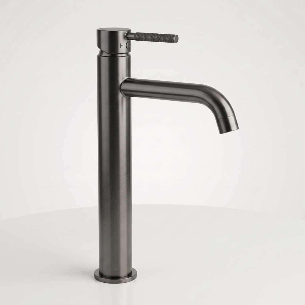 Mitigeur lavabo sur plan gris brossé Salis — vue 4