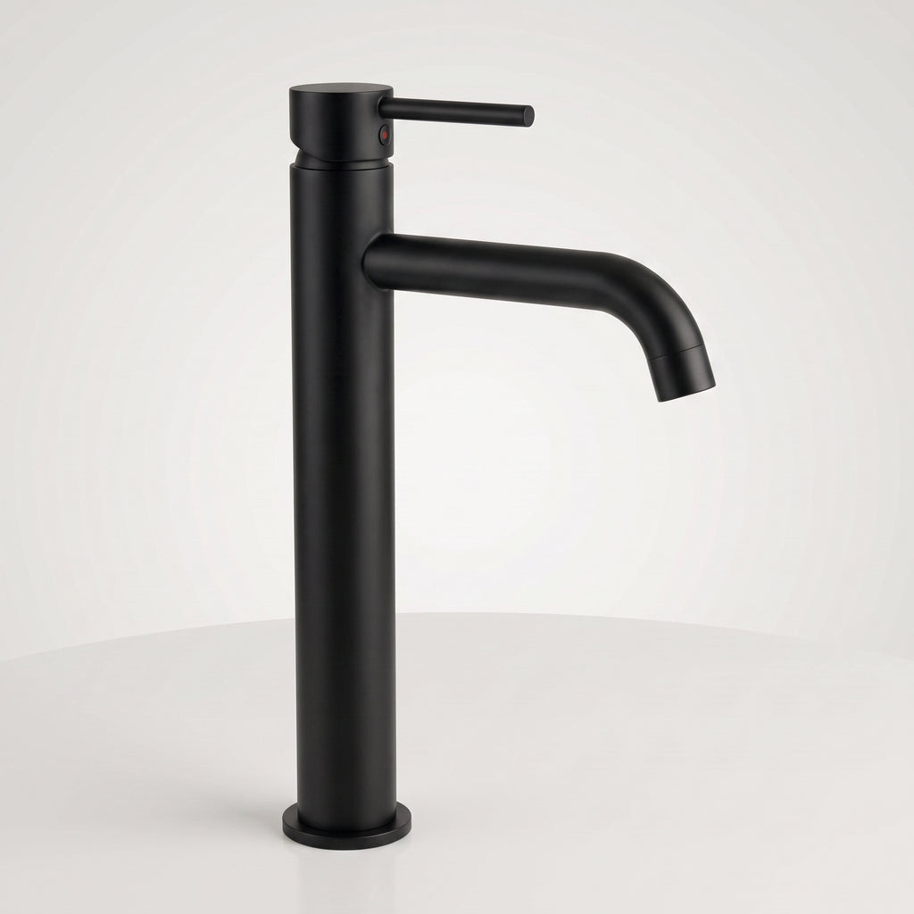 Mitigeur lavabo sur plan noir mat Salis — vue 4