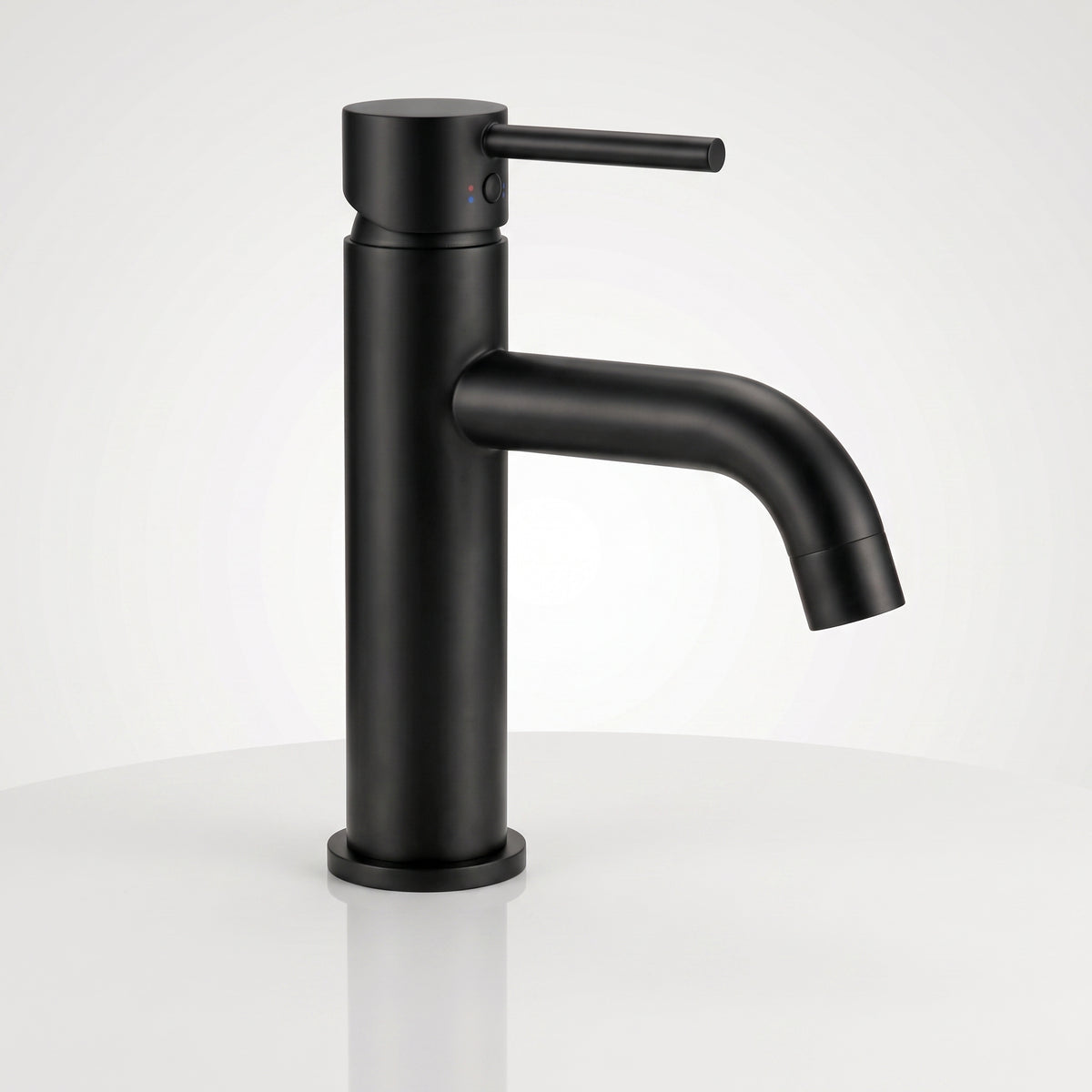 Mitigeur lavabo sur plan noir mat Salis