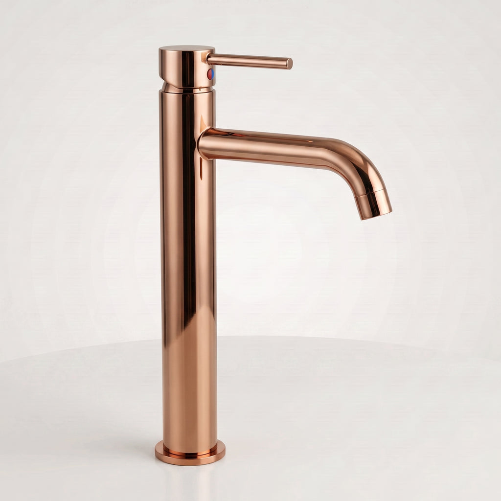 Mitigeur lavabo sur plan or rose poli Salis — vue 4