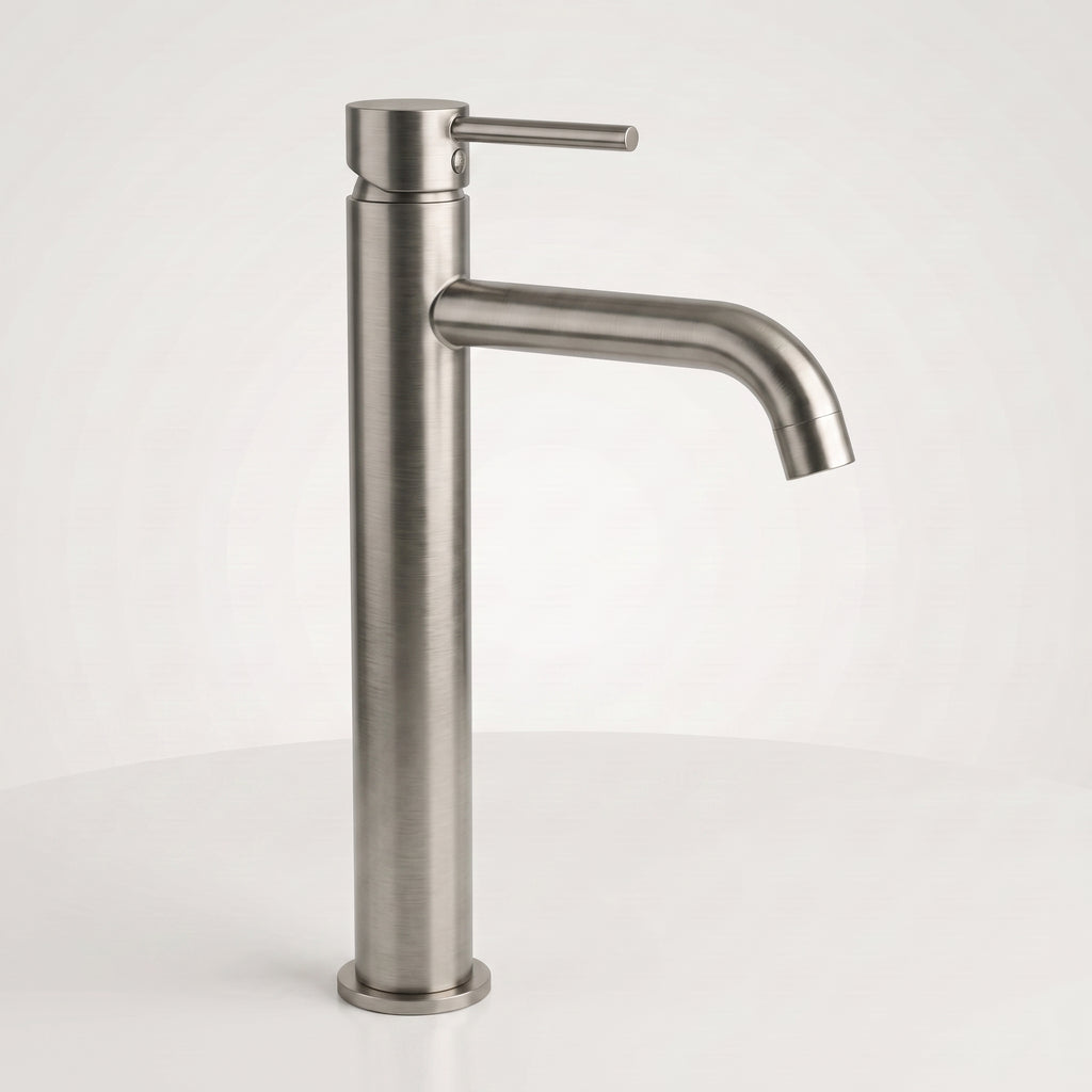 Mitigeur lavabo sur plan nickel brossé Salis — vue 2