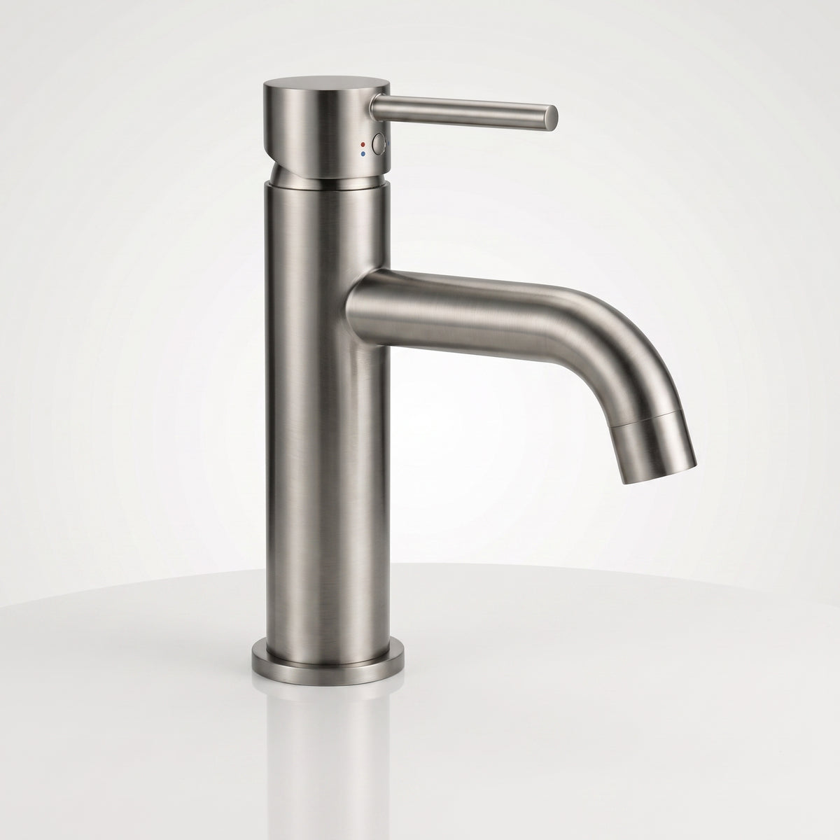 Mitigeur lavabo sur plan nickel brossé Salis