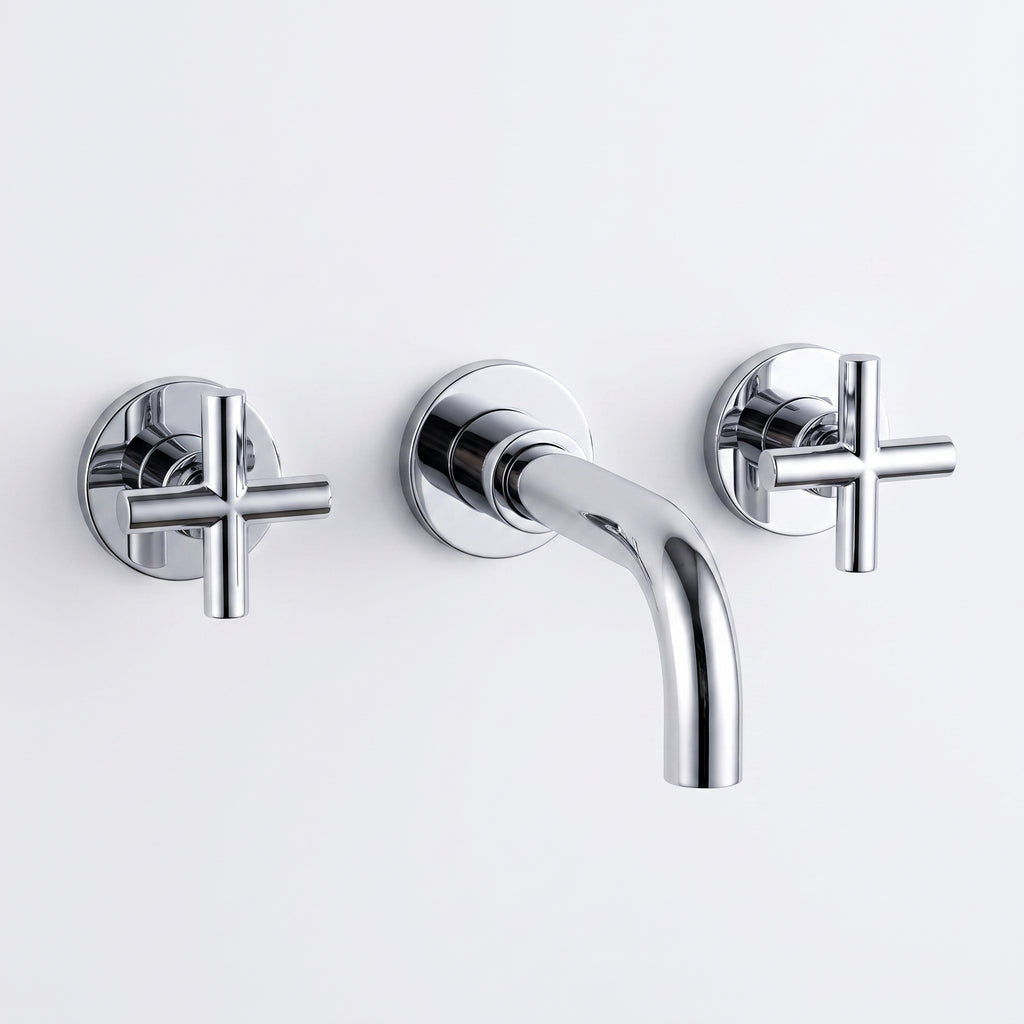 Mélangeur lavabo mural chrome poli Ferrat