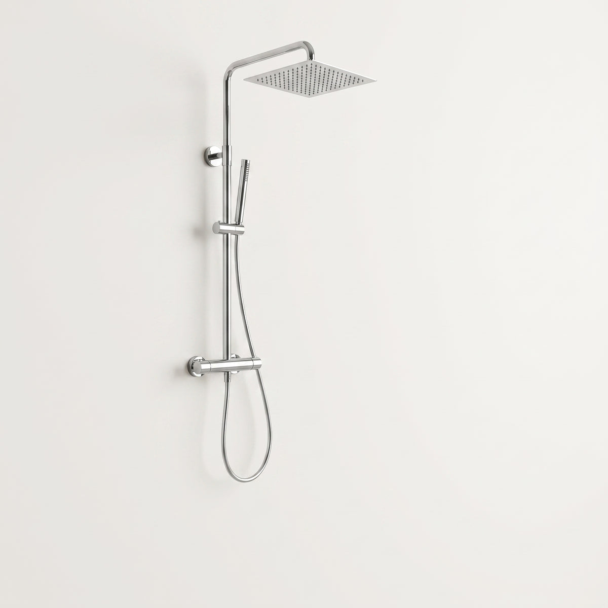 Colonne de douche thermostatique carrée chrome poli Anthéor