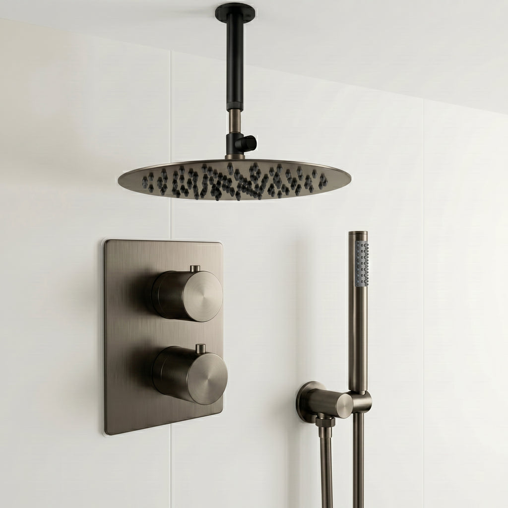 Colonne de douche encastrable gris brossé Estérel — vue 15